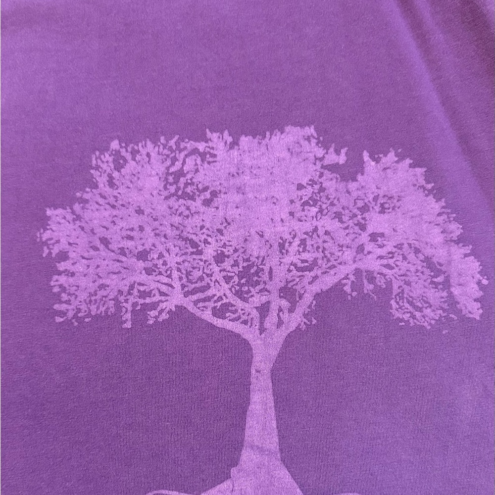 Funky purple mini skirt with pocket pouch and tree design - Picture 5 of 5